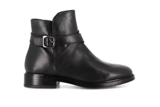 Damen Stiefelette aus echtem Leder | AFFE PO2386 - SCHWARZ | Grünland