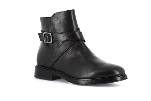 Women's genuine leather ankle boot | AFFE PO2386 - black