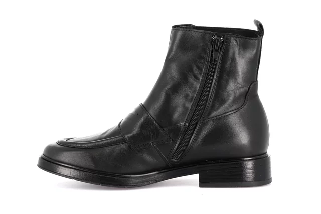 Women's genuine leather ankle boot | AFFE PO2388 - BLACK | Grünland