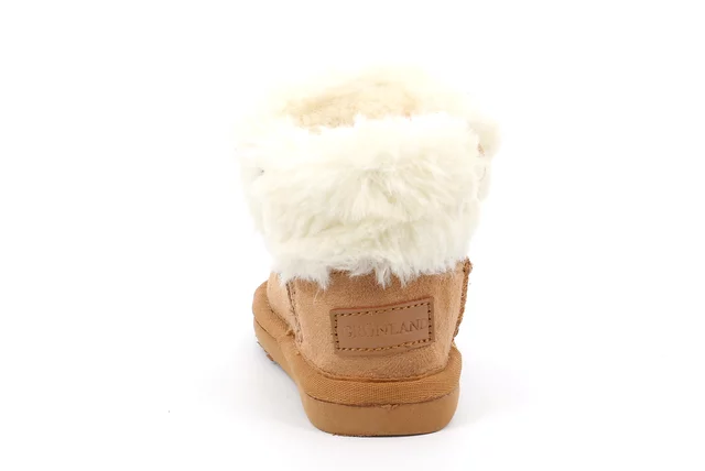 Little girl's boot in artificial fur | CROY PP0093 - CUOIO | Grünland Junior