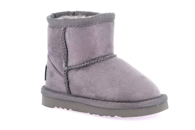 Little girl's boot in artificial fur | CROY PP0098 - grey