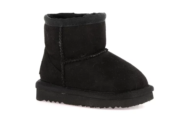 Little girl's boot in artificial fur | CROY PP0098 - BLACK | Grünland Junior