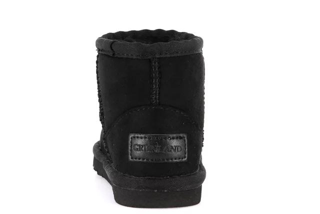 Little girl's boot in artificial fur | CROY PP0098 - BLACK | Grünland Junior