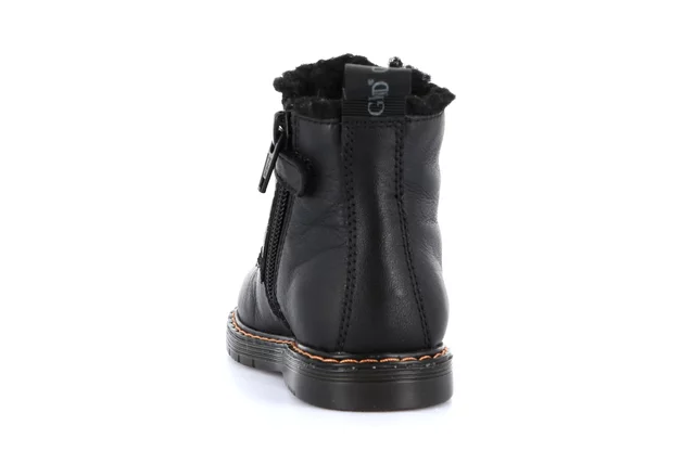 Ankle boot with teddy interior PP0196 - BLACK | Grünland Junior