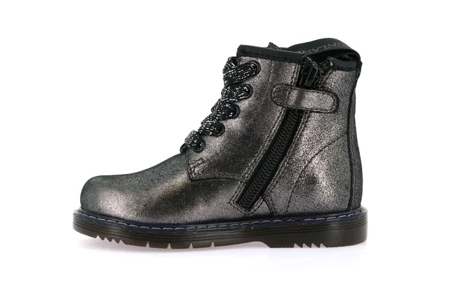 First steps ankle boot in laminated leather PP0197 - ANTRACITE | Grünland Junior