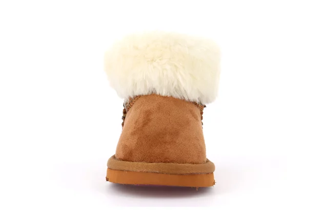 First steps ankle boot with faux fur cuff PP0199 - CUOIO | Grünland Junior