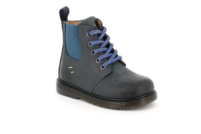 Schnürstiefel mit Gummizug | NILL PP0398 - BLAU | Grünland Junior