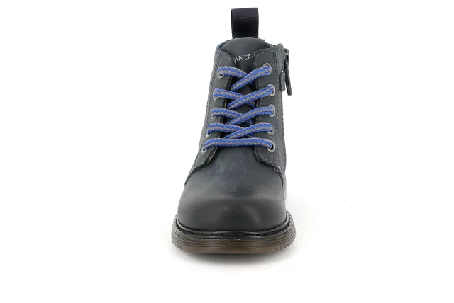 Schnürstiefel mit Gummizug | NILL PP0398 - BLAU | Grünland Junior