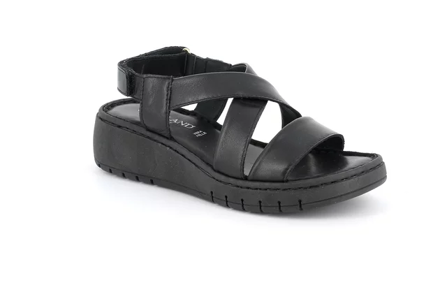 Comfort sandal with a sporty style | GILI SA1198 - BLACK | Grünland