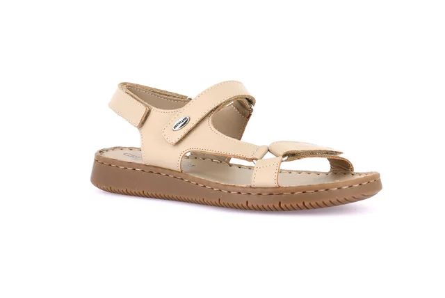 Sandale aus Leder | INAD SA1203 - beige