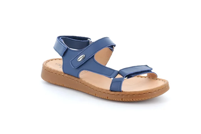 Sandal in leather | INAD SA1203 - JEANS | Grünland