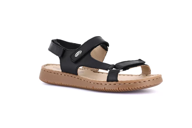 Sandal in leather | INAD SA1203 - BLACK | Grünland