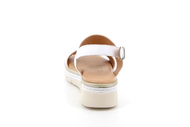 Sandal with wedge | FALO SA1219 - WHITE | Grünland