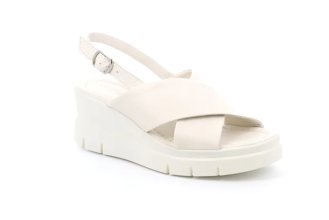 Sandal with wedge | FANI SA1222 - crema