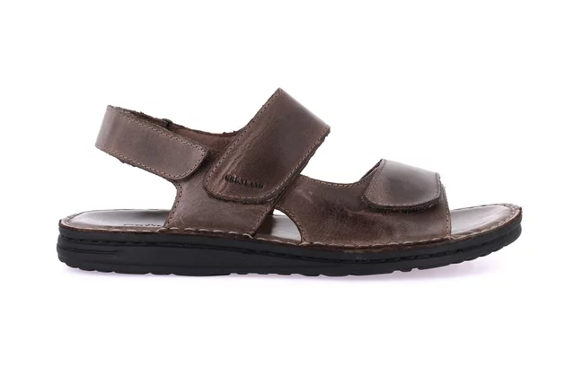 Sandal LAPO in genuine leather SA1241 - CAFFE' | Grünland