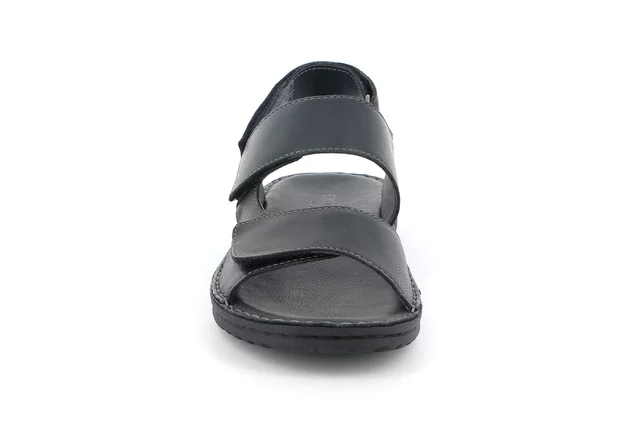 Sandalo LAPO in vera pelle | LAPO SA1241 - NERO | Grünland