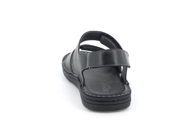 Sandalo LAPO in vera pelle | LAPO SA1241 - NERO | Grünland