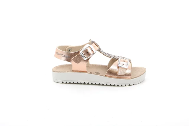 Double buckle sandal with T-Bar | GRIS SA1504 - CIPRIA-ROSA | Grünland Junior