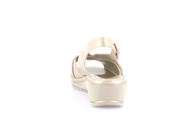 Comfort sandal in leather | ELOI SA1948 - BEIGE | Grünland