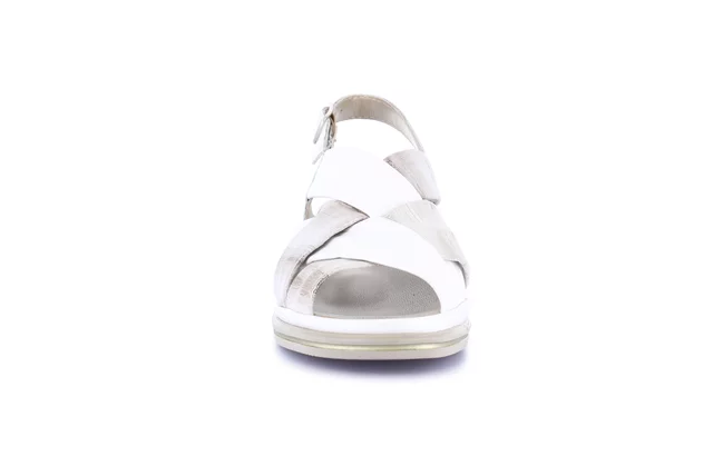 Comfort sandal in leather | ELOI SA1949 - WHITE | Grünland