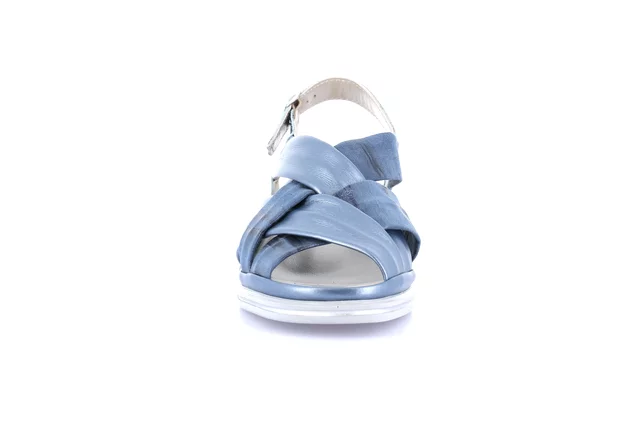 Comfort sandal in leather | ELOI SA1949 - JEANS | Grünland