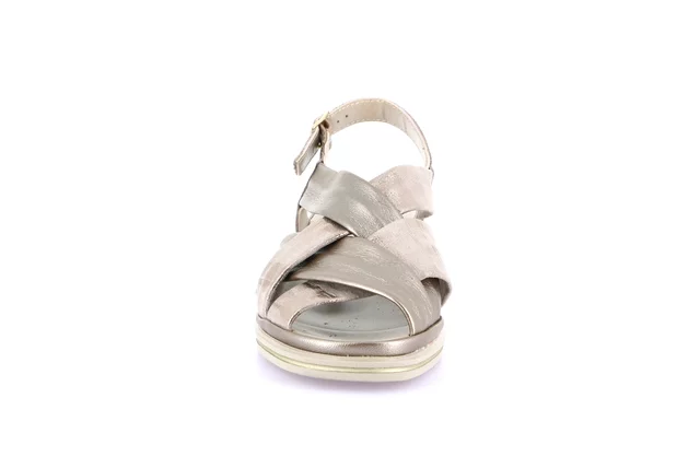 Comfort sandal in leather | ELOI SA1949 - TAUPE | Grünland