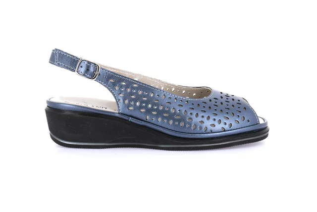 Sandalo comfort in pelle | ELOI  SA1952 - BLU | Grünland