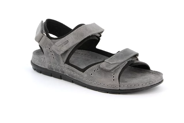 Men's sandal with tear closure | SIRU SA2109 - antracite