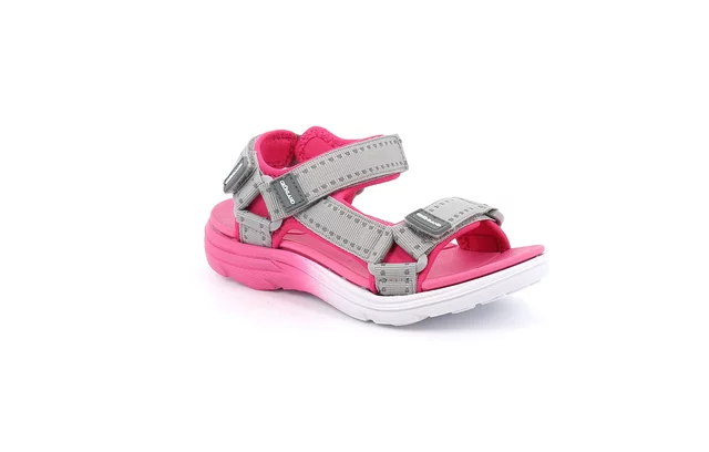 Technische Sandale für Mädchen | IDRO SA2113 - grigio fuxia