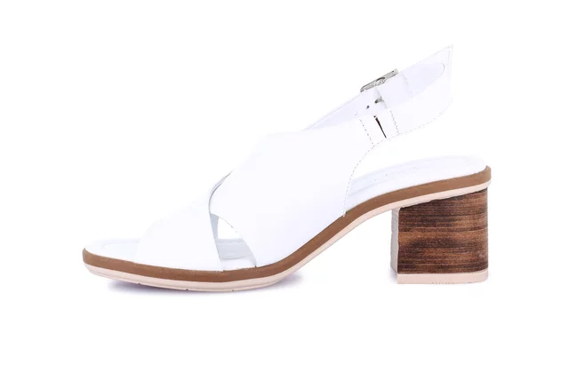 Sandal with heel | FERD SA2157 - WHITE | Grünland