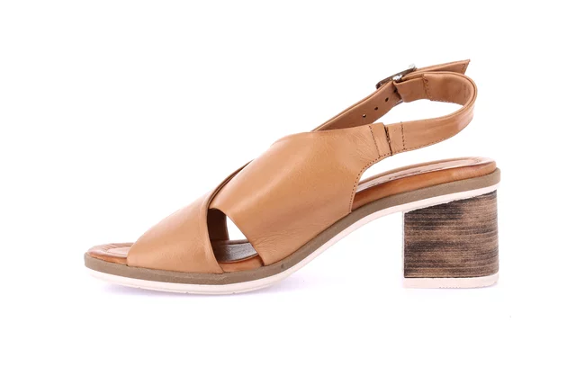 Sandal with heel | FERD SA2157 - CUOIO | Grünland