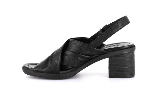 Sandalo con tacco | FERD SA2160 - NERO | Grünland