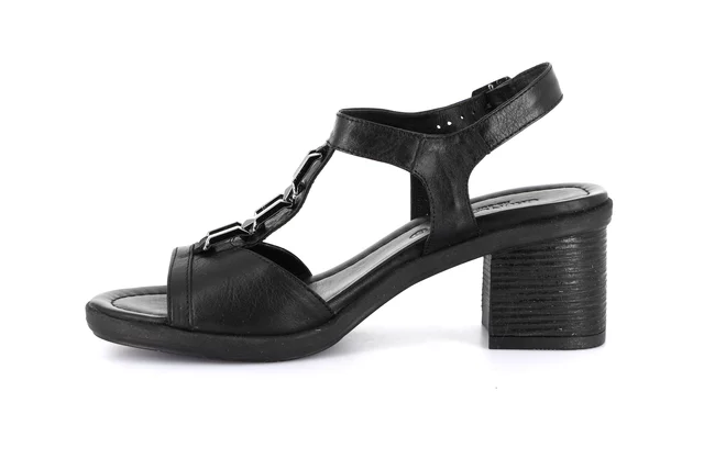 Sandal with heel | FERD SA2162 - BLACK | Grünland