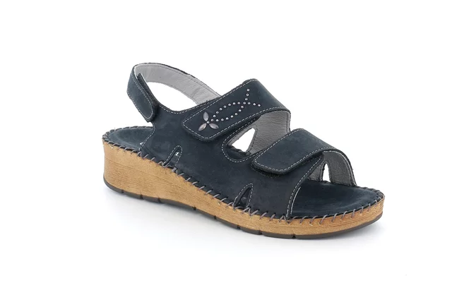 Komfort-Sandale mit handgefertigten Nähten | PALO SA2170 - blau