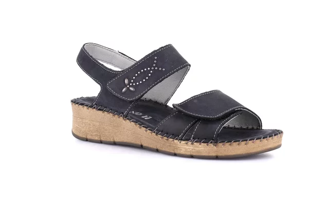 Comfort sandal with handmade stitching | PALO SA2171 - BLUE | Grünland