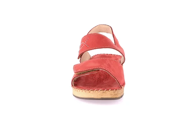 Comfort sandal with handmade stitching | PALO SA2171 - RED | Grünland