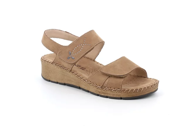 Comfort sandal with handmade stitching | PALO SA2171 - taupe