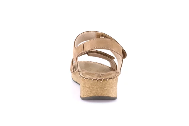 Comfort sandal with handmade stitching | PALO SA2171 - TAUPE | Grünland