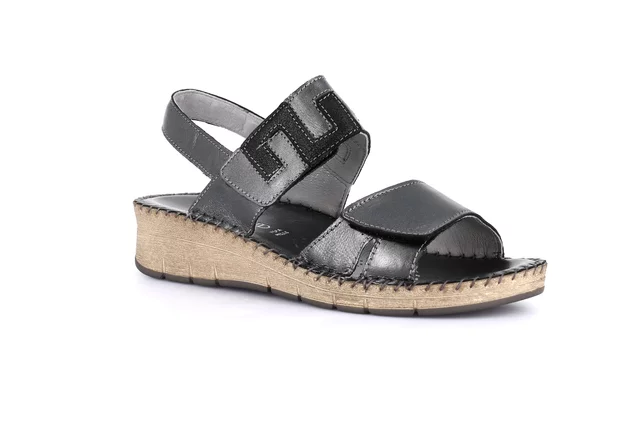 Komfort-Sandale mit handgefertigten Nähten | PALO SA2174 - schwarz