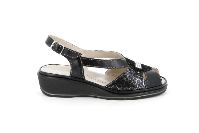 Comfort sandal for women SA2407 - BLACK | Grünland