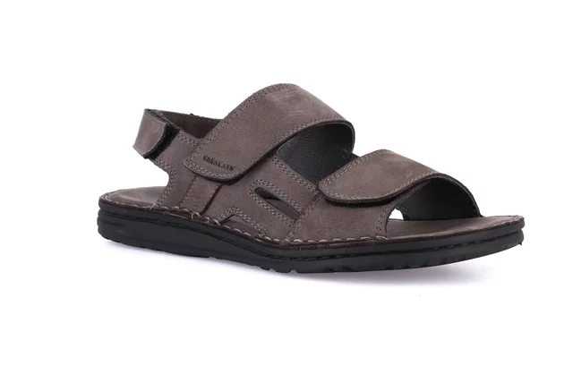 Men's sandal with soft footbed | LAPO  SA2616 - PIOMBO | Grünland