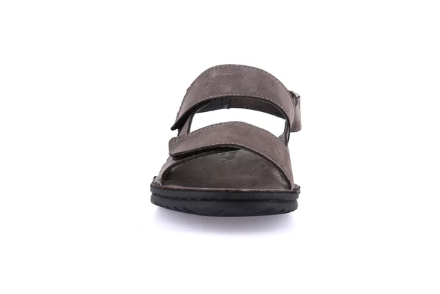 Men's sandal with soft footbed | LAPO  SA2616 - PIOMBO | Grünland