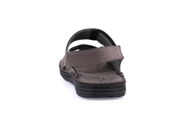 Men's sandal with soft footbed | LAPO  SA2616 - PIOMBO | Grünland