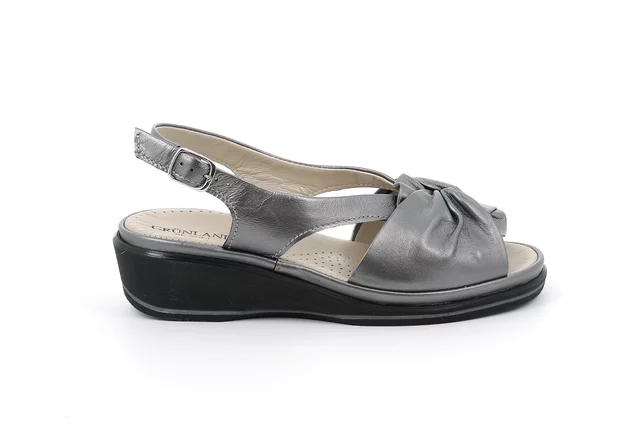 Sandalo comfort in pelle | ELOI  SA2845 - ASFALTO | Grünland