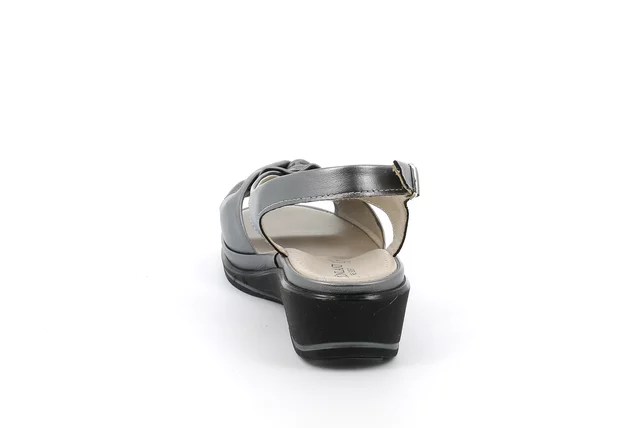 Comfort sandal in leather | ELOI SA2845 - ASFALTO | Grünland