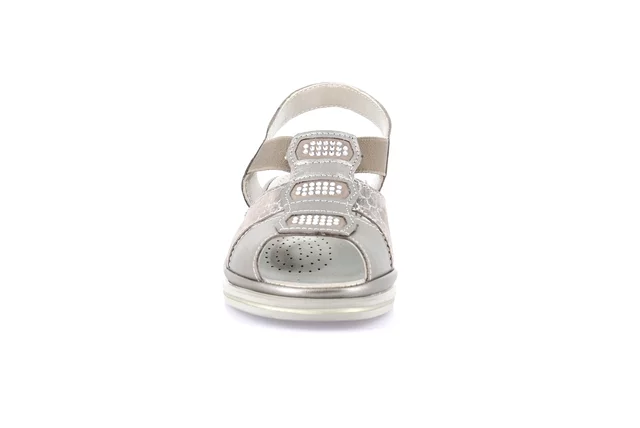 Komfort-Sandale aus Leder | ELOI SA2846 - TAUPE | Grünland