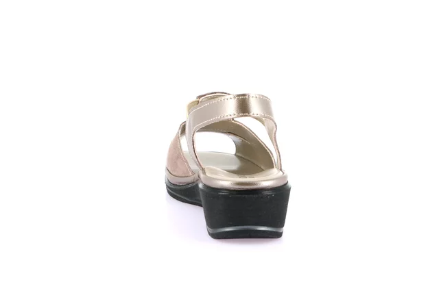 Comfort sandal in leather | ELOI SA2846 - TAUPE | Grünland