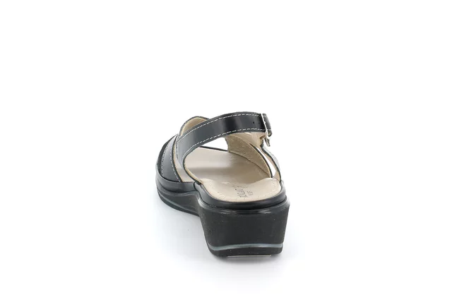 Sandalo comfort in pelle | ELOI  SA2848 - NERO | Grünland