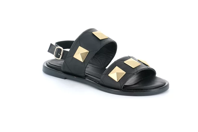 Sandal with applications | FANE SA2858 - black