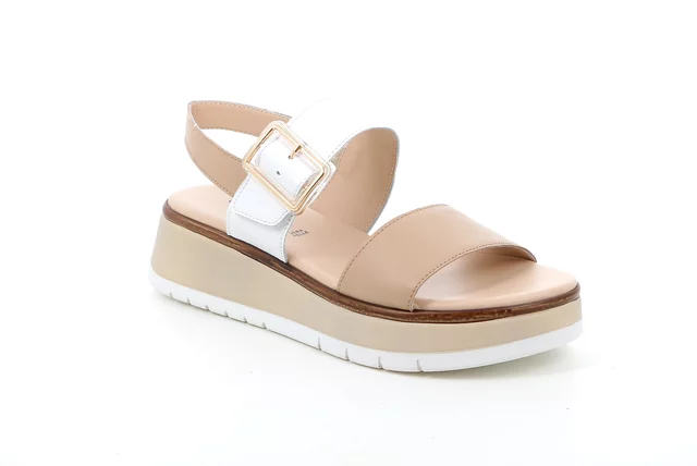 Sandal with wedge | FASI SA3102 - beige bianco